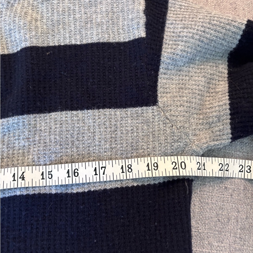UNIQLO X COMPTOIR DES COTTONNIERS I S Striped Lambswool Sweater I grey navy blue - Picture 7 of 8